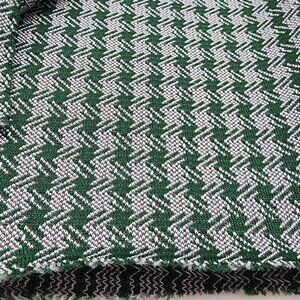 1960s 70s Polyester Apparel Fabric Gingham Green White 62" Wide 1yd-12" VTG